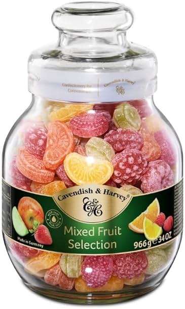 Cavendish & Harvey | Mixed Fruit Hard Candy Drops | 34 Ounce Jar - Image 4