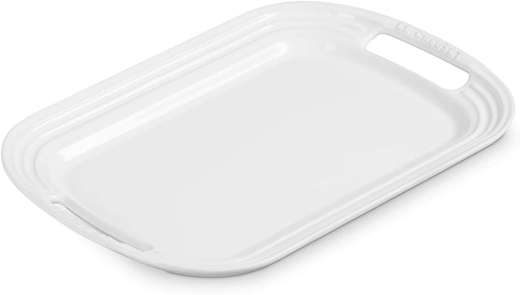 Le Creuset Stoneware Serving Platter, 16.25", White - Image 3