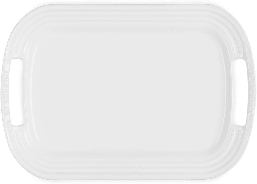 Le Creuset Stoneware Serving Platter, 16.25", White - Image 4