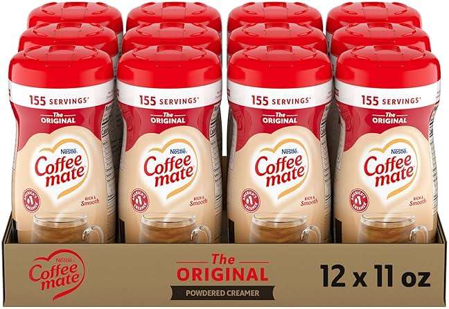 Nestle Coffee mate Coffee Creamer, Original, Powder Creamer, 11 oz Canister (Pack of 12) - Image 1