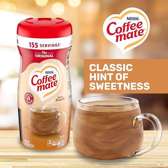 Nestle Coffee mate Coffee Creamer, Original, Powder Creamer, 11 oz Canister (Pack of 12) - Image 3