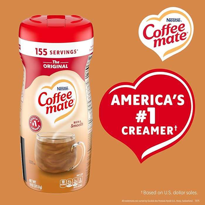Nestle Coffee mate Coffee Creamer, Original, Powder Creamer, 11 oz Canister (Pack of 12) - Image 8