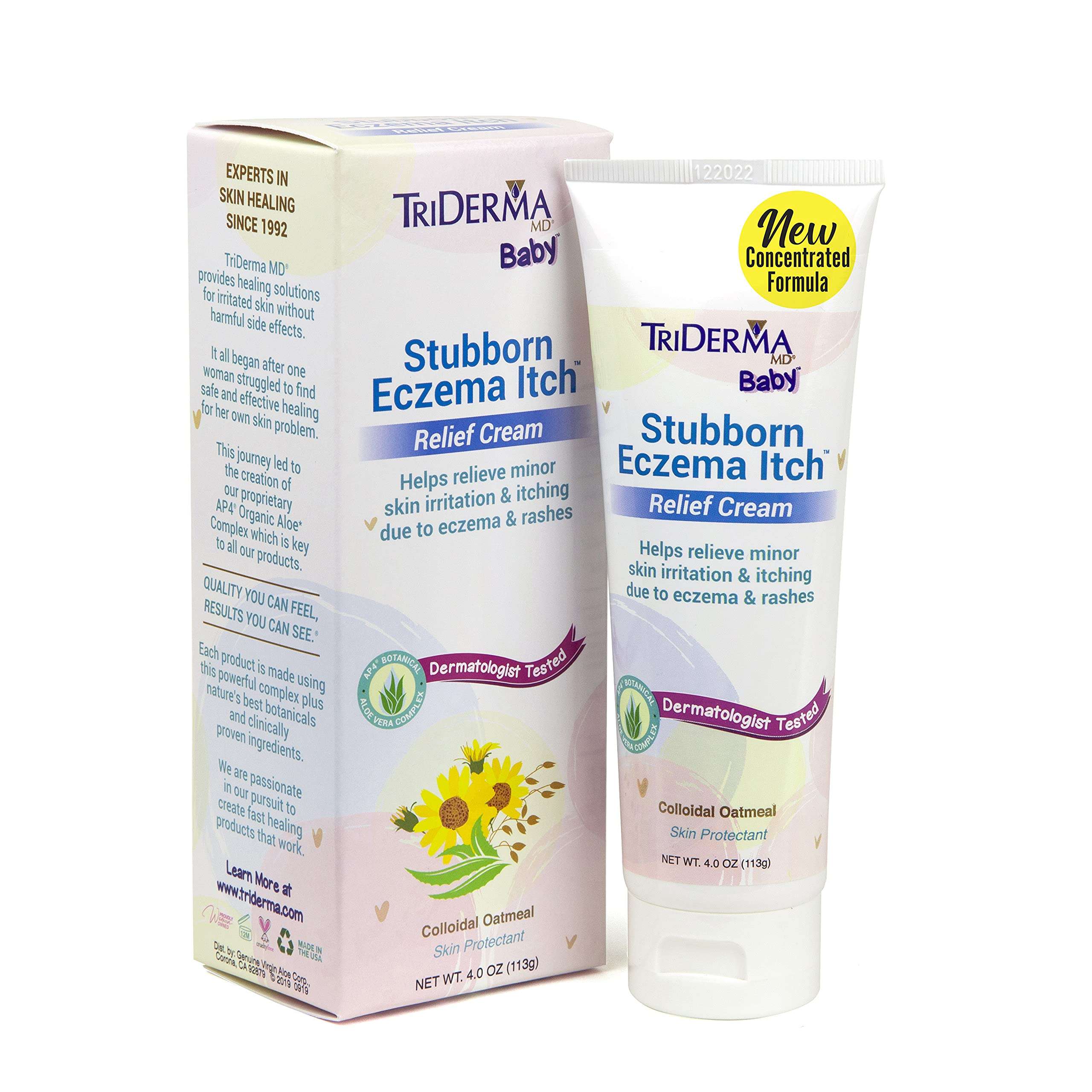 TriDerma Stubborn Eczema Itch Relief Cream (4 oz) - Image 1