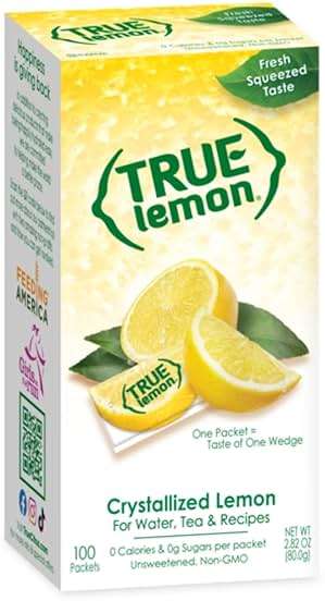 TRUE LEMON Water Enhancer, Bulk Dispenser, 100 Count (Pack of 1), 0 Calorie Drink Mix Packets For Water, Sugar Free Lemon Flavoring Powder Packets - Image 4