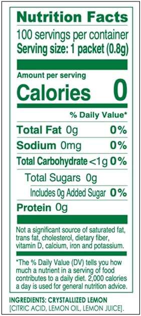 TRUE LEMON Water Enhancer, Bulk Dispenser, 100 Count (Pack of 1), 0 Calorie Drink Mix Packets For Water, Sugar Free Lemon Flavoring Powder Packets - Image 5