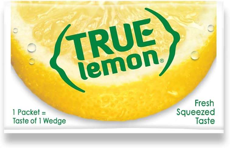 TRUE LEMON Water Enhancer, Bulk Dispenser, 100 Count (Pack of 1), 0 Calorie Drink Mix Packets For Water, Sugar Free Lemon Flavoring Powder Packets - Image 10