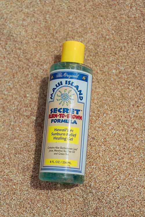 Maui Island Secret Burn to Brown Formula Aloe Sunburn Relief Gel, Soothing & Hydrating - Instant Cooling with Menthol & Tea Tree Oil 8 Oz. 1pack - Image 3