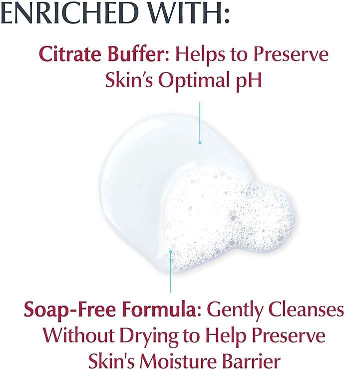Eucerin Advanced Repair Cleansing Body and Face Cleanser, Gentle Face and Body Wash for Normal to Dry, Sensitive Skin, Soap Free and Unscented, 16.9 FL OZ Bottle - Image 4