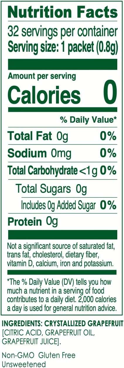 True Grapefruit 32ct (Pack of 1) - Water Enhancer - Bulk Dispenser - 0 Calorie Drink Mix Packets for Water - Sugar Free Grapefruit Flavoring Powder Packets - Image 2