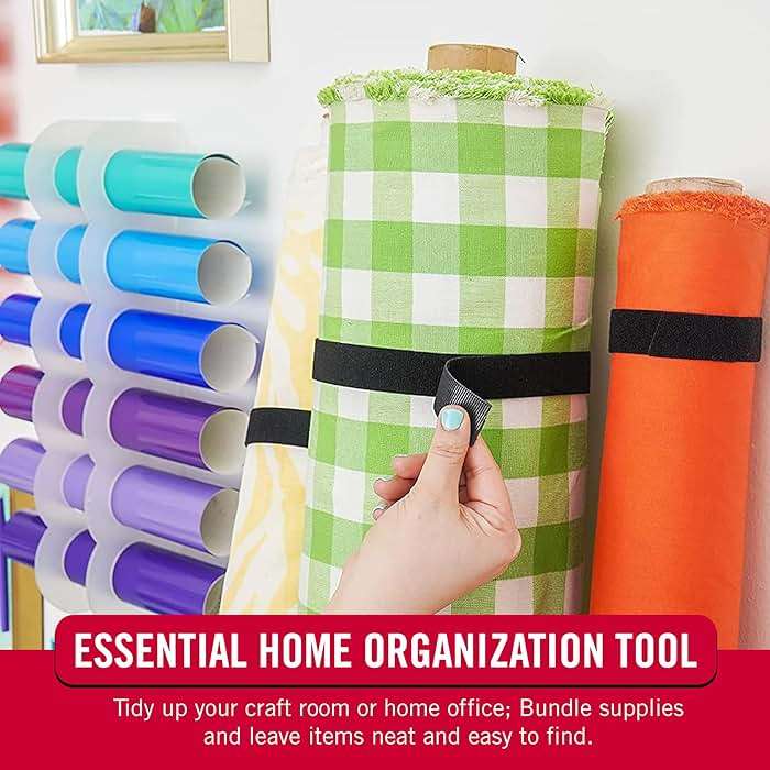 VELCRO Brand ONE-WRAP Roll Black | 30 Ft x 1-1/2 In | Reusable Self-Gripping Hook and Loop Tape | Cut Straps to Bundle Tie Materials and Tools in Garage Shed or Worksite - Image 7