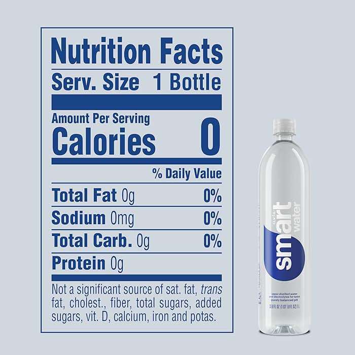 Smartwater vapor distilled premium water bottles, 1L, 6 Pack - Image 2