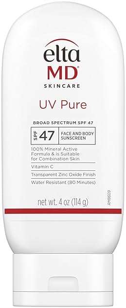 EltaMD UV Pure Kid-Friendly Sunscreen, 100% Mineral Active SPF 47, Face and Body, Water Resistant Up to 80 Min, Oil Free Zinc Oxide Formula - Image 1