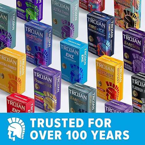 TROJAN Her Pleasure Sensations Condoms, Ribbed Condoms, Spermicidal Lubricated, 12ct - Image 4