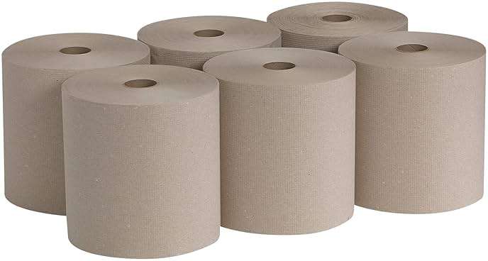 Georgia-Pacific Pacific Blue Basic Recycled Hardwound Paper Towel Rolls by GP PRO (Georgia-Pacific); Brown; 26301; 800 Feet Per Roll; 6 Rolls Per Case - Image 4