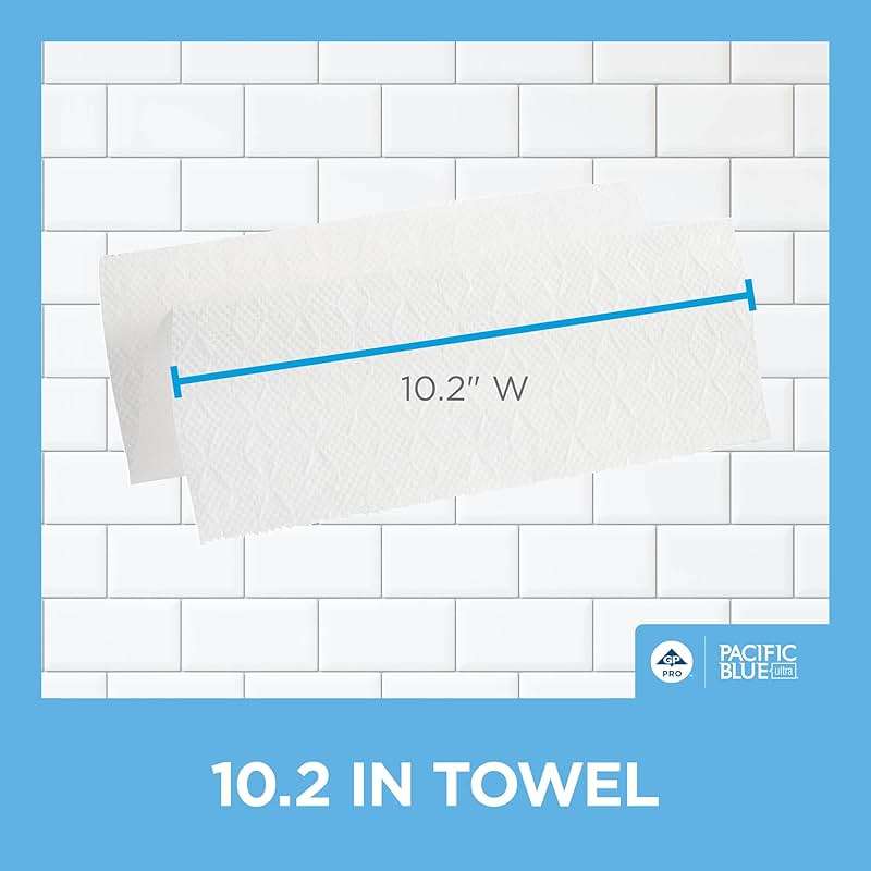 Pacific Blue Ultra Big Z-Fold Paper Towels by GP PRO (Georgia-Pacific), White, 20887, 220 Paper Towels Per Pack, 10 Packs Per Case (2200 Total), 10.20'' x 10.80 - Image 4
