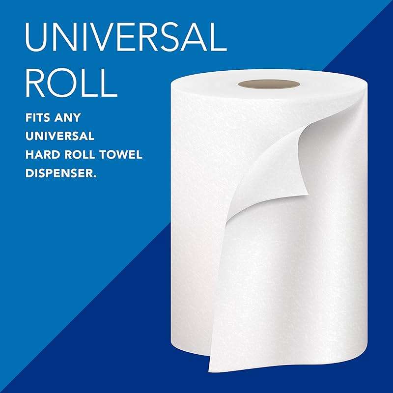 Scott Professional Universal 100% Recycled Fiber Hard Roll Paper Towels, Bulk (01052), Hardwound 1.5' Core, Absorbency Pockets, Compressed, White (12 Rolls at 800' Each, 9,600'/Case) - Image 4