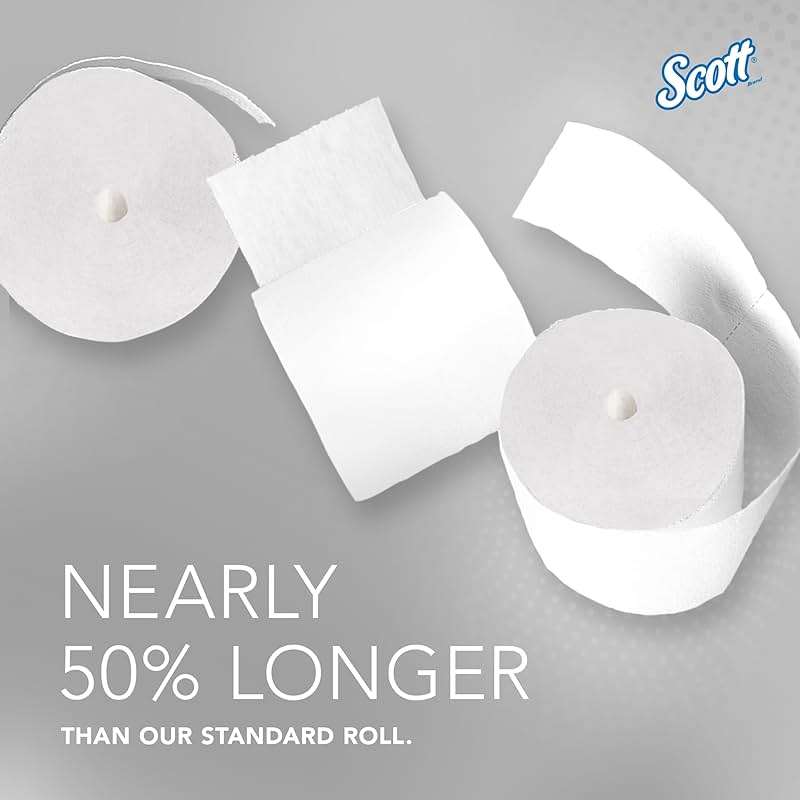 Scott Professional Essential Coreless High-Capacity Standard Roll Toilet Paper, Bulk (04007), 2-Ply, White (36 Rolls of 1,000 Sheets, 36,000 Sheet Total) - Image 7