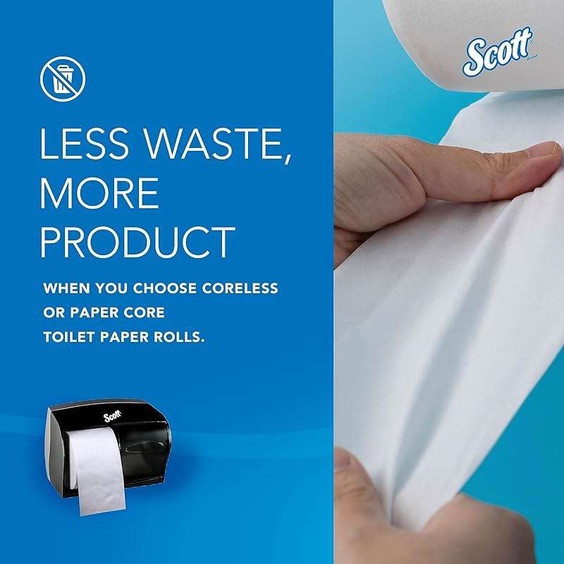 Scott Professional Coreless Standard Roll Toilet Paper Dispenser (09604), Black, Holds 2 Rolls, Wall Mounted, Commercial Grade (Qty 1) - Image 5