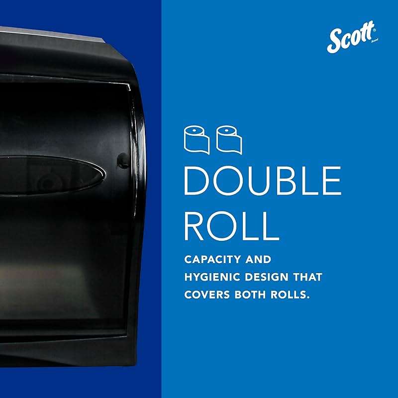 Scott Professional Coreless Standard Roll Toilet Paper Dispenser (09604), Black, Holds 2 Rolls, Wall Mounted, Commercial Grade (Qty 1) - Image 7