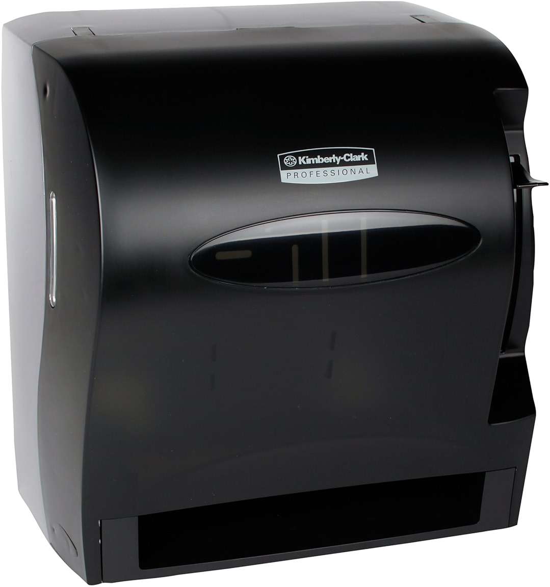 Kimberly-Clark Professional LEV-R-MATIC Manual Hard Roll Towel Dispenser (09765), Black, for 1.5" Core Towels, 11.75x13.75"x9.25" (Qty 1) - Image 1