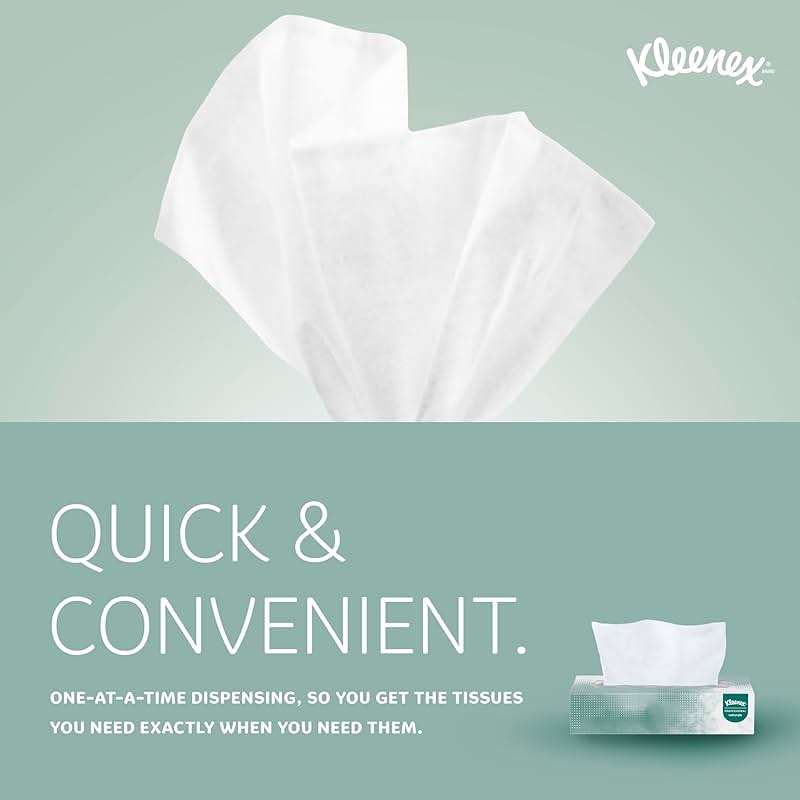 Kleenex Professional Naturals Facial Tissue, Bulk (21601), 2-Ply, White, Flat Boxed Format, Designed for Business (125 Tissues/Box, 48 Boxes, 6,000 Sheets/Case) - Image 7