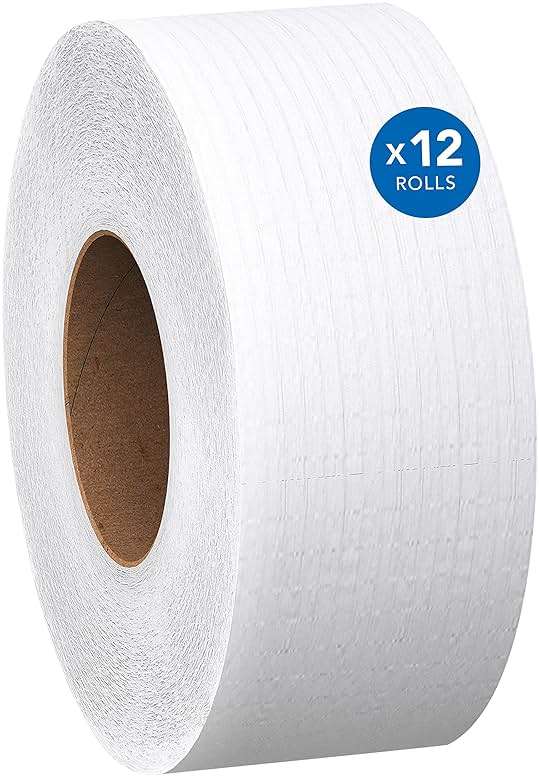 Scott Professional 100% Recycled Fiber High-Capacity Jumbo Roll Toilet Paper, Bulk (67805), 2-Ply, Septic Safe, White, Non-Perforated (12 Rolls at 1,000' Each, 12,000'/Case) - Image 1