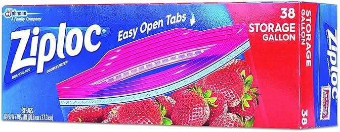 Ziploc 665016 Double Zip/ Storage Bags, 10-9/16 x 10-3/4, 1 Gal, Clear, 38/Box (Case of 9 Boxes) - Image 3