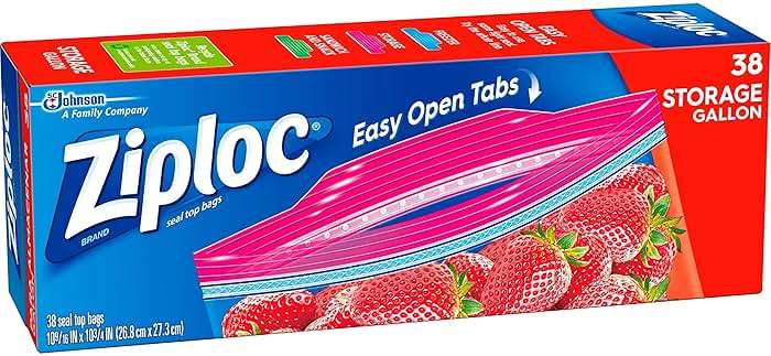 Ziploc 665016 Double Zip/ Storage Bags, 10-9/16 x 10-3/4, 1 Gal, Clear, 38/Box (Case of 9 Boxes) - Image 5