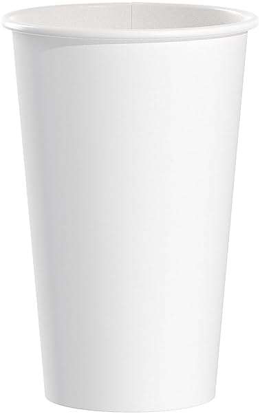 Solo Foodservice 316W 16 Oz. White Paper Hot Cup noHandle Singlepoly (1000-Pack) - Image 1