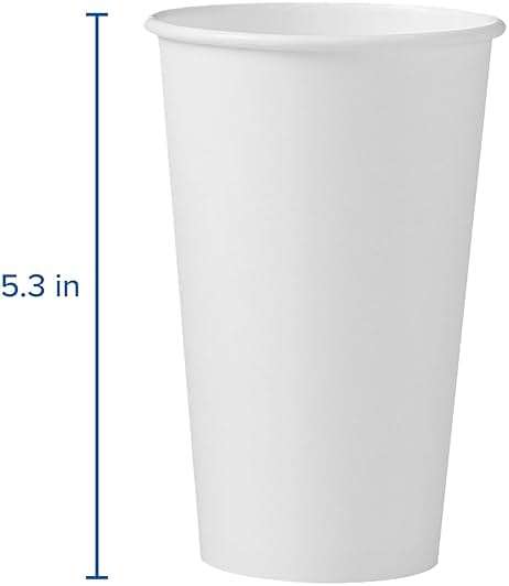 Solo Foodservice 316W 16 Oz. White Paper Hot Cup noHandle Singlepoly (1000-Pack) - Image 3