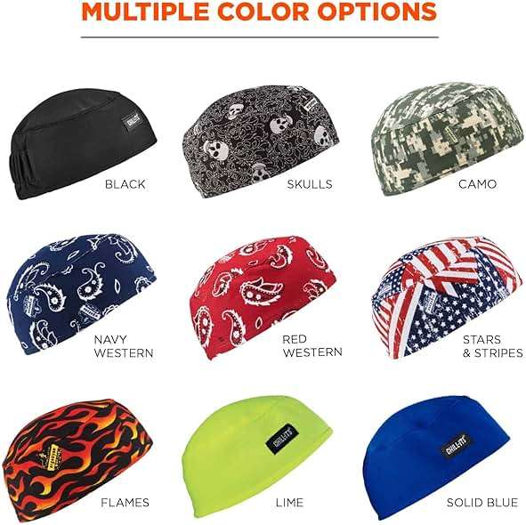 Ergodyne Chill Its 6630 Skull Cap, Lined with Terry Cloth Sweatband, Sweat Wicking, Blue - Image 4