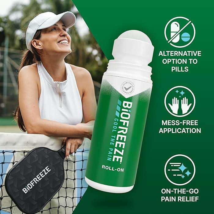 Biofreeze Roll On Pain Relief for Knee, Neck, Hip, Joint, Shoulder, & Simple Backache, Arthritis Pain Reliever, Sore Muscle Relief, Roll On Menthol Gel 3 Fl Oz (Pack of 3) - Image 3