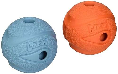 Chuckit The Whistler Chuck-It Ball Dog Toy Medium 2-Pack - Image 1