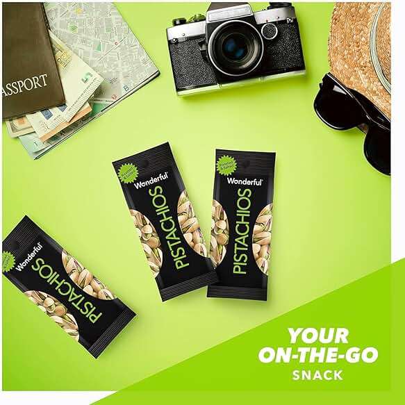 Wonderful Pistachios In Shell, Roasted and Salted Nuts, 1.5 Ounce Bag (Pack of 24), Protein Snack, On-the-Go, Individually Wrapped Healthy Snack - Image 4