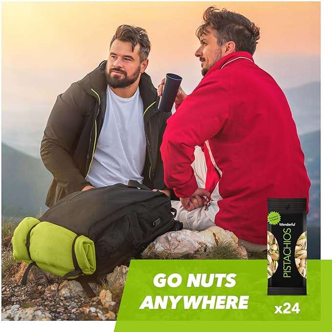 Wonderful Pistachios In Shell, Roasted and Salted Nuts, 1.5 Ounce Bag (Pack of 24), Protein Snack, On-the-Go, Individually Wrapped Healthy Snack - Image 5