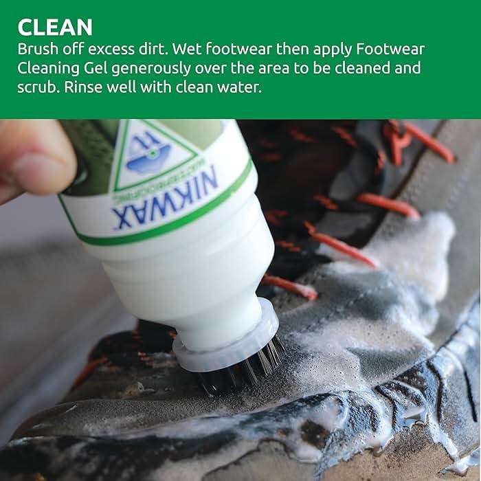 Nikwax Footwear Cleaning Gel, Shoe Care, Boot Cleaner for Suede, Leather, Fabric & Synthetic Materials, Safe for Gore-Tex, Waterproof, DWR - Image 5