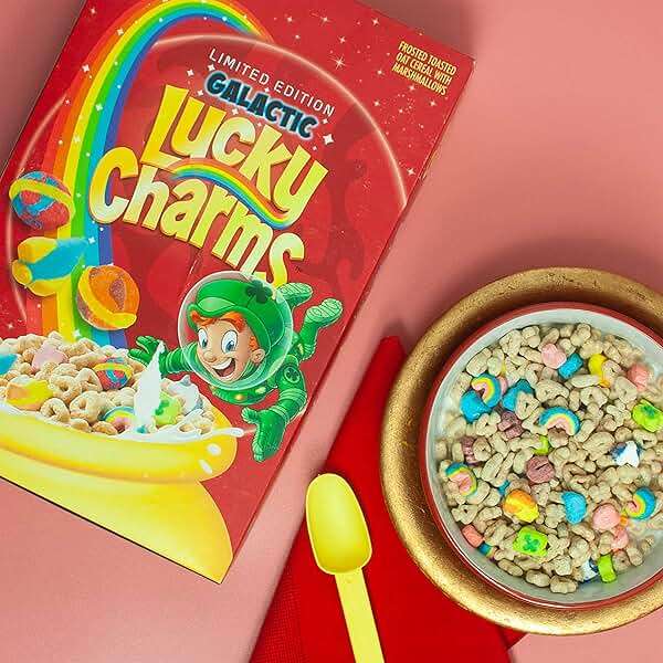 Lucky Charms with Marshmallows Breakfast Cereal Cup, Gluten Free, Single Serve Cereal, 1.7 oz (Pack of 12) - Image 8