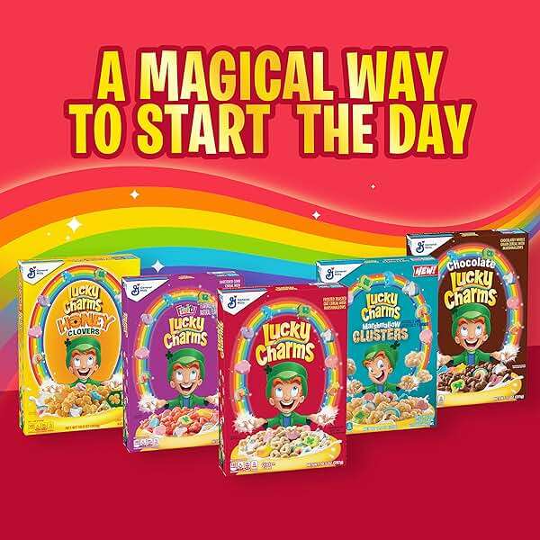 Lucky Charms with Marshmallows Breakfast Cereal Cup, Gluten Free, Single Serve Cereal, 1.7 oz (Pack of 12) - Image 10