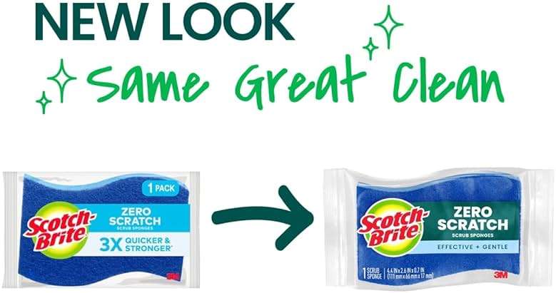 Scotch-Brite Non-Scratch Scrub Sponges, For Washing Dishes and Cleaning Kitchen, 9 Scrub Sponges - Image 2