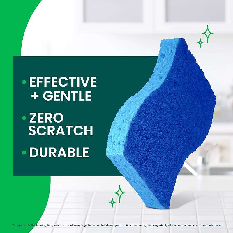 Scotch-Brite Non-Scratch Scrub Sponges, For Washing Dishes and Cleaning Kitchen, 9 Scrub Sponges - Image 3