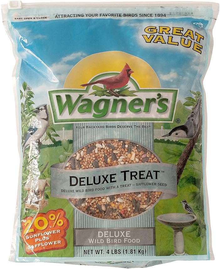 Wagner's 62067 Deluxe Treat Blend Wild Bird Food, 4 Pound (Pack of 1) - Image 1