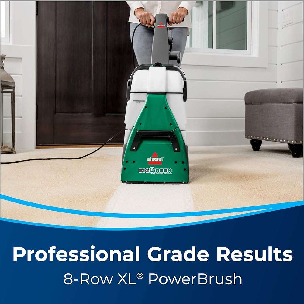BISSELL® Big Green® Professional Carpet Cleaner with XL DirtLifter PowerBrush, 9-inch Long Reach Hose, 6-inch Tough Stain Tool, Includes BISSELL PRO MAX Formula with Stain Protect Technology - Image 4