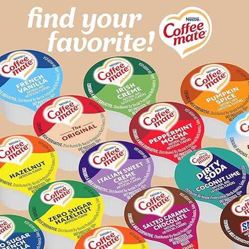 Nestle Coffee mate Coffee Creamer, Original, Liquid Creamer Singles, Non Dairy, No Refrigeration, 0.375 fl oz Tubs (Pack of 180) - Image 6