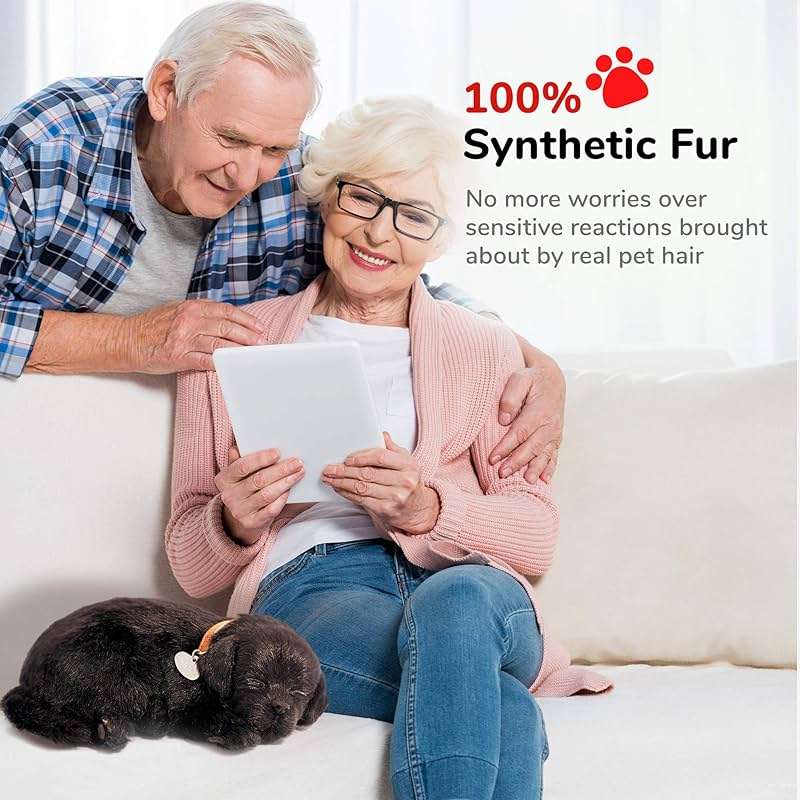 Perfect Petzzz - Original Petzzz Black Lab, Realistic, Lifelike Stuffed Interactive Pet Toy, Companion Pet Dog with 100% Handcrafted Synthetic Fur - Image 6