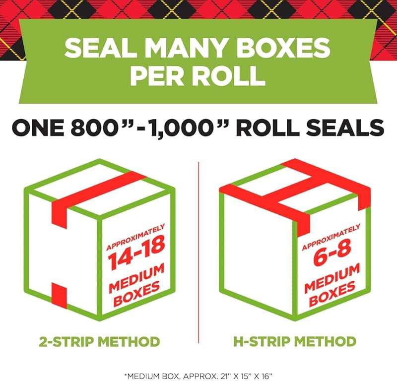 Scotch Sure Start Packing Tape, Clear, Quiet Unwind and Easy Start, 1.88 in. x 22.2 yd., 6 Tape Rolls with Dispensers - Image 3