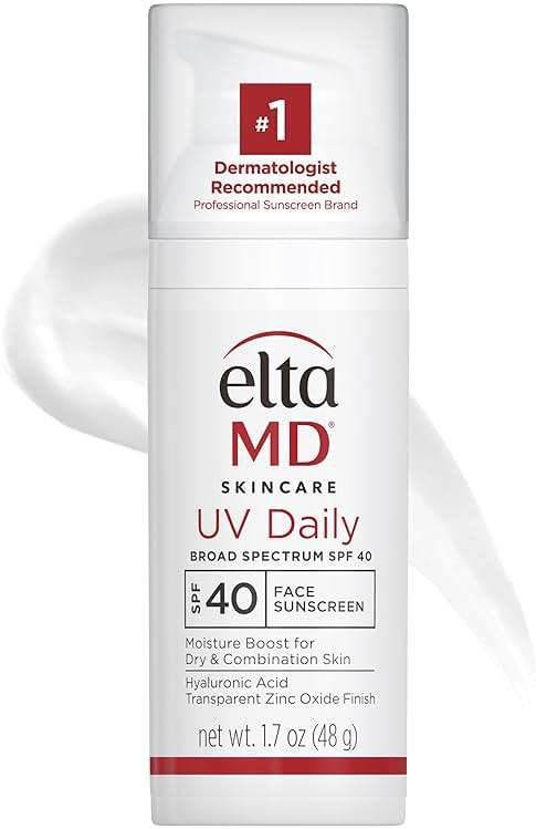 EltaMD UV Daily Face Sunscreen with Transparent Zinc Oxide and Hyaluronic Acid, Moisturizes and Protects, Great for Dry, Combination, and Normal Skin - Image 1