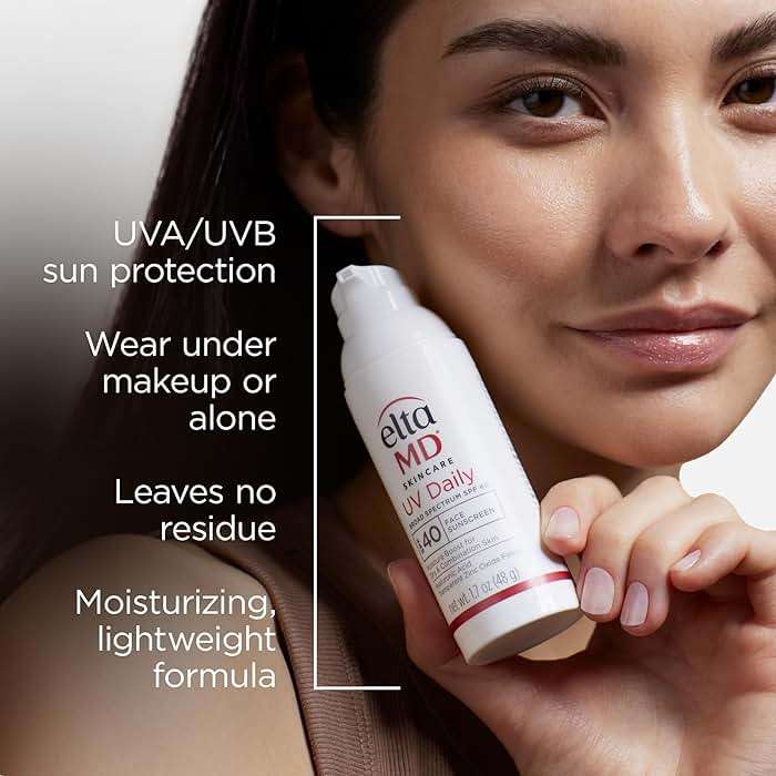 EltaMD UV Daily Face Sunscreen with Transparent Zinc Oxide and Hyaluronic Acid, Moisturizes and Protects, Great for Dry, Combination, and Normal Skin - Image 2