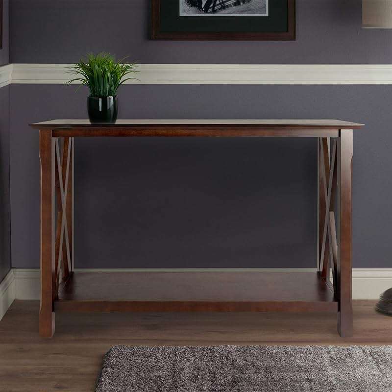 Winsome Xola Console Table with Shelf in Cappuccino, Thin Entryway Table for Hallway, Living Room, Elegant Furniture for Any Home Decor - Image 2