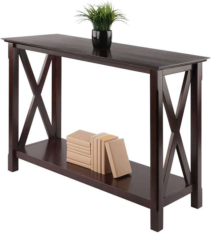 Winsome Xola Console Table with Shelf in Cappuccino, Thin Entryway Table for Hallway, Living Room, Elegant Furniture for Any Home Decor - Image 7