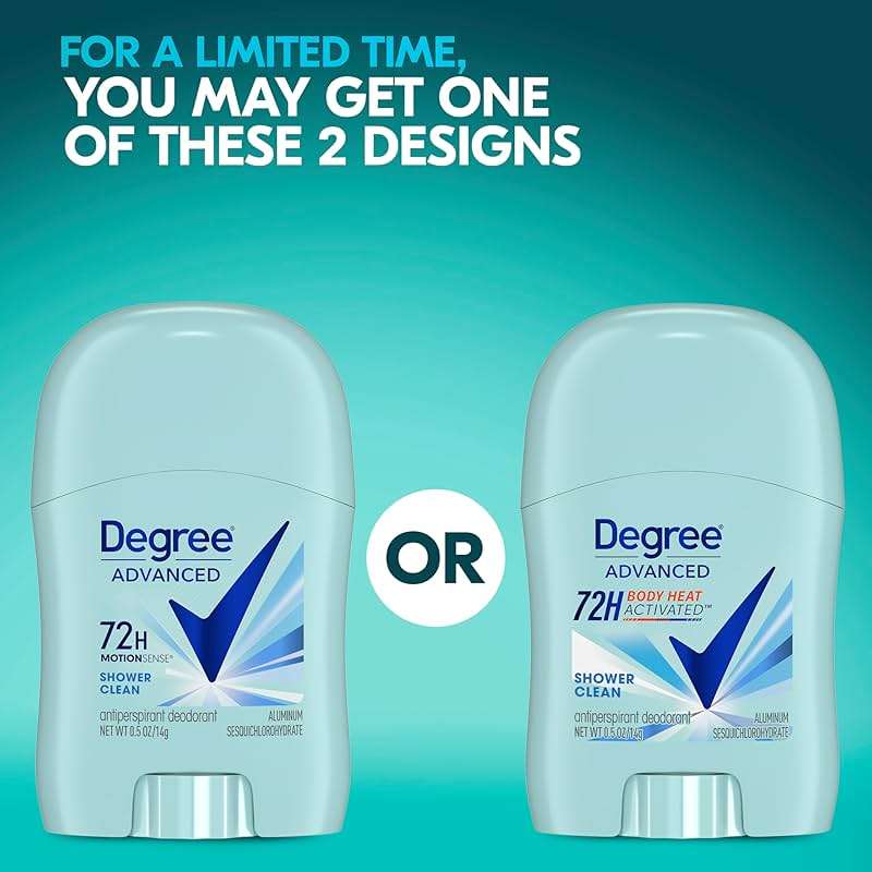 Degree Antiperspirant Deodorant Shower Clean 72-Hour Sweat & Odor Protection Antiperspirant for Women with Body Heat Activated Technology 0.5 oz - Image 3